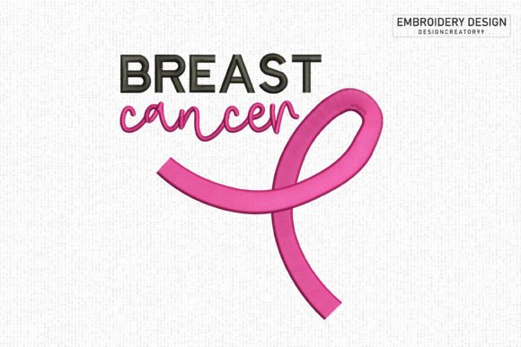 Breast Cancer Ribbon Word Embroidery Review