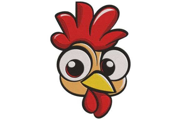 Cartoon Rooster Head Embroidery Design Review