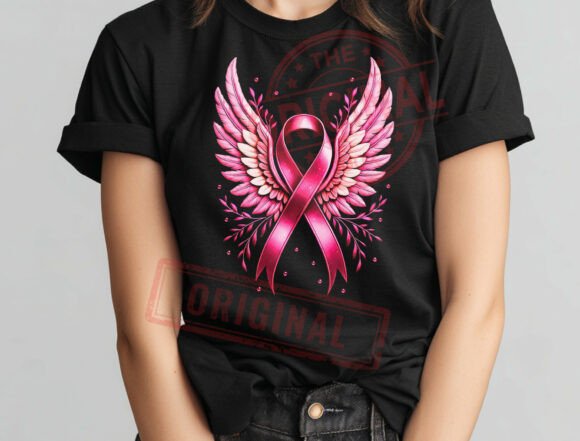 Faux Embroidery Pink Ribbon PNG Review