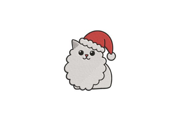 Fluffy Cat in Santa Hat Embroidery Review