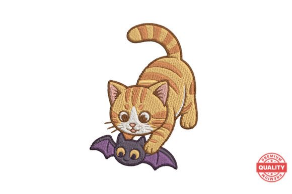 Playful Cat with Bat Embroidery Review