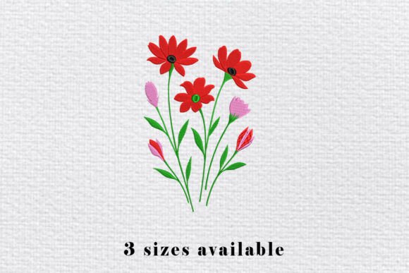 Red Floral Bouquet Embroidery File Review