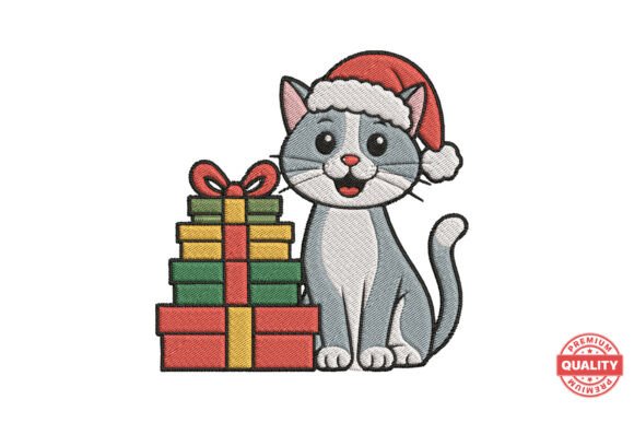 Santa Cat with Gifts Embroidery Review